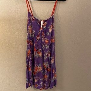 Purple floral sundress with pockets XL